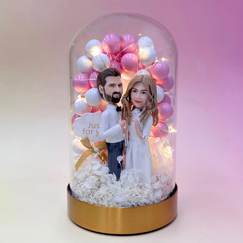 DOMEDOLL - Balloon Arch, Custom Bobbleheads, Wedding Gift, Anniversary Gift for Couple