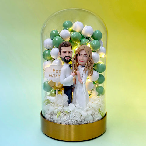 DOMEDOLL - Balloon Arch, Custom Bobbleheads, Wedding Gift, Unique Valentine Gift for Her