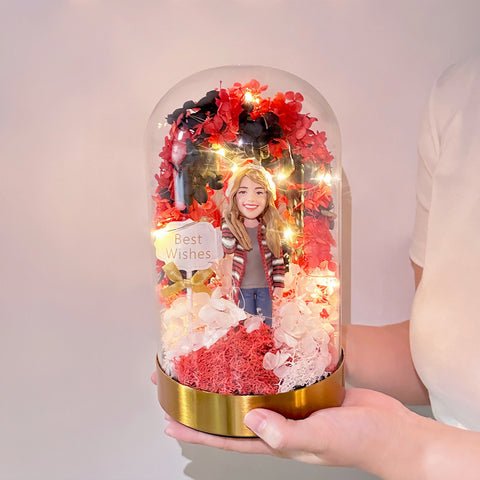 Eternal Series - Flowers Arch, Custom Bobbleheads, Birthday Gift for Her, Best Valentine Gift