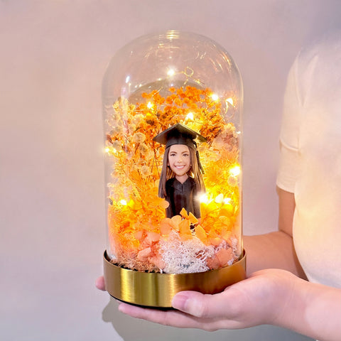 Eternal Series - Eternal Flowers, Custom Bobbleheads, Custom Wedding Gift, Christmas Gift for Couple, Kids Gift
